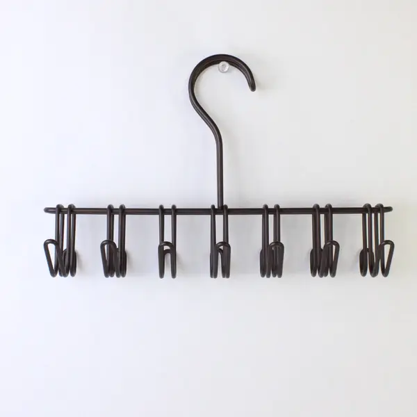 Brown Metal Tie & Accessory Hanger Multiple Hooks Closet Organizer