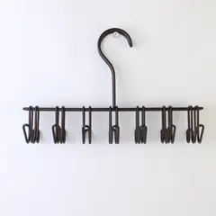 Brown Metal Tie & Accessory Hanger Multiple Hooks Closet Organizer