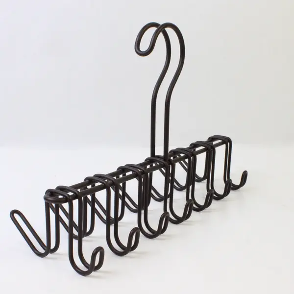 Brown Metal Tie & Accessory Hanger Multiple Hooks Closet Organizer