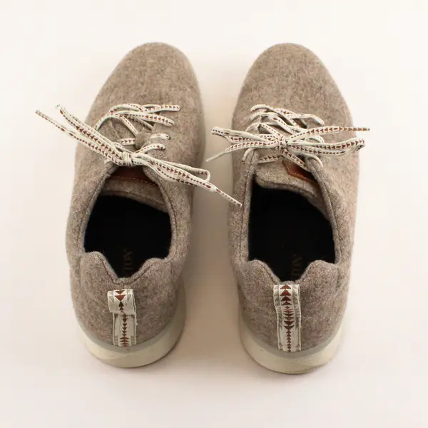 Pendleton Vibram Beige/Gray Wool Low-Top Lace-Up Sneaker Shoes Men's Size 10