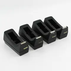 Lot of 4 Scotch Black Desktop Tape Dispensers Model C-38 Missing Tape Core Good