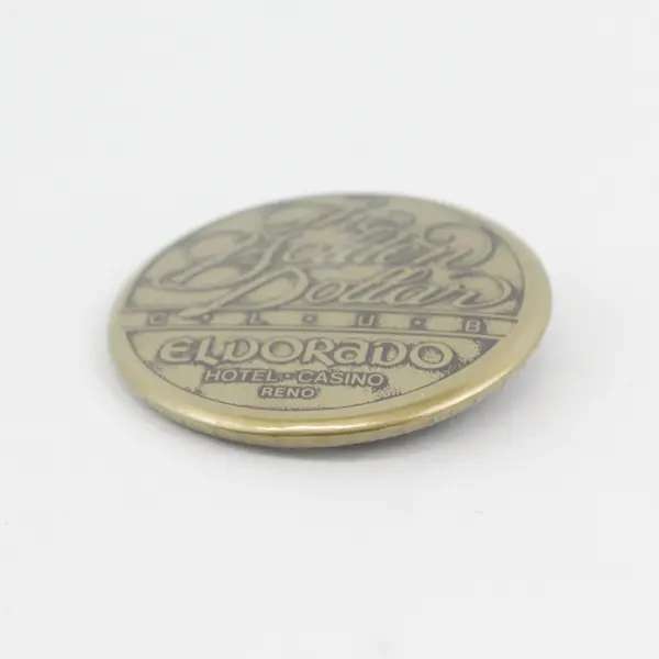 Vintage Pinback Button The Golden Dollar Club El Dorado Hotel Casino In Reno