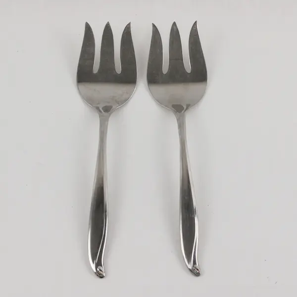 Two Stainless Meat Forks by International in the Pattern Tradewinds-Jamaica