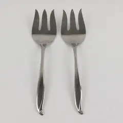 Two Stainless Meat Forks by International in the Pattern Tradewinds-Jamaica