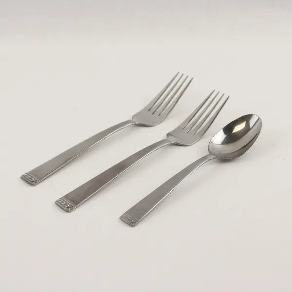 Lot of Two Salad Forks and One Teaspoon By International in the Pattern INS651