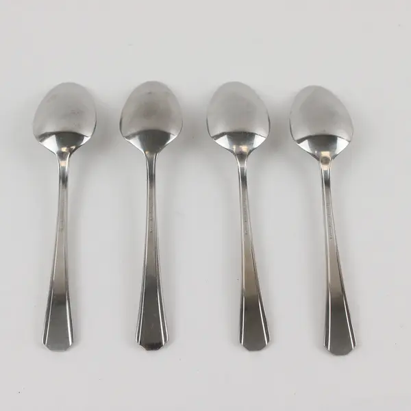 Four Stainless Ascot Teaspoons by Retroneu