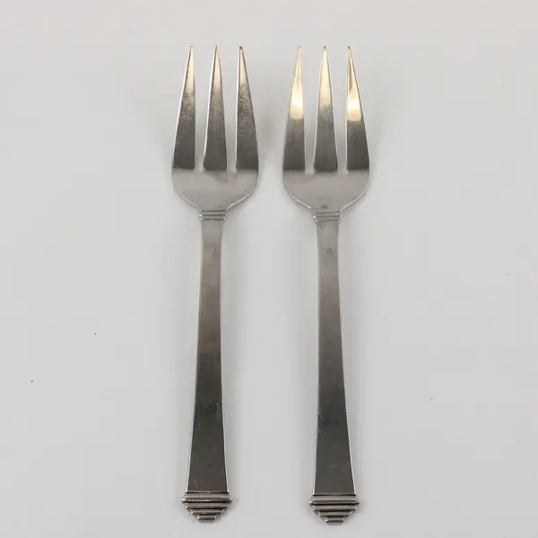 Two 18/10 Stainless Serving Forks By Towle in Pattern Montclair Made in Korea