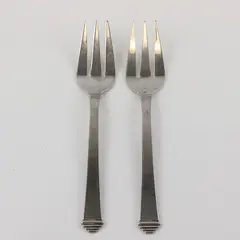 Two 18/10 Stainless Serving Forks By Towle in Pattern Montclair Made in Korea