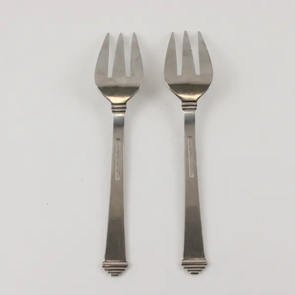 Two 18/10 Stainless Serving Forks By Towle in Pattern Montclair Made in Korea