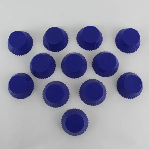 Set of 12 Cobalt Blue Silicone Muffin Cups