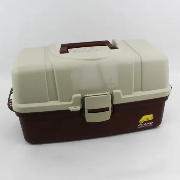 Plano Model 6134 Three Tier Tackle Box Brown And Beige