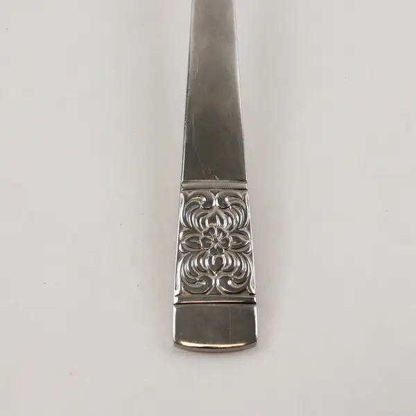 Reed and Barton 18/10 Stainless Slotted Spoon in the Pattern Harvest Bouquet