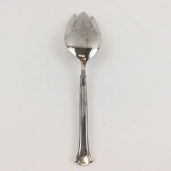 Reed and Barton  Stainless Slotted Salad Serving Fork in the Pattern Endicott