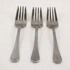 Three Stainless Salad Forks by International  in the Pattern Nouveau