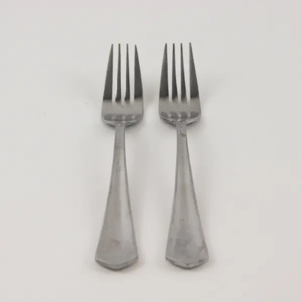 Two Stainless Pointed Tip Dinner Forks by Cuisinart in the Pattern Sienna