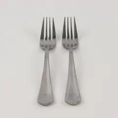 Two Stainless Pointed Tip Dinner Forks by Cuisinart in the Pattern Sienna