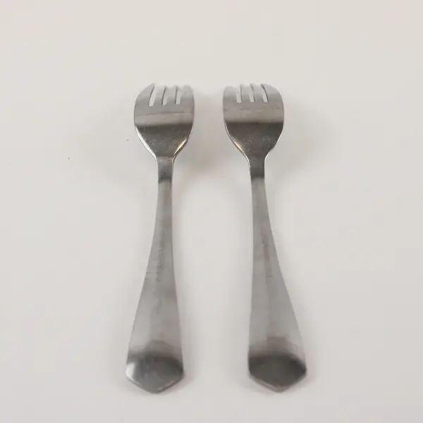 Two Stainless Pointed Tip Dinner Forks by Cuisinart in the Pattern Sienna
