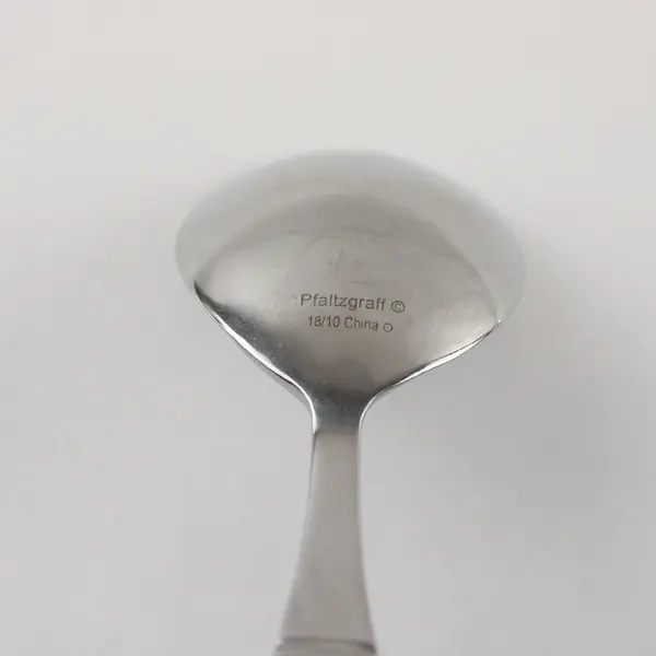 Two 18/10 Stainless Nicole Mirror Spoons from Pfaltzgraff Made in China