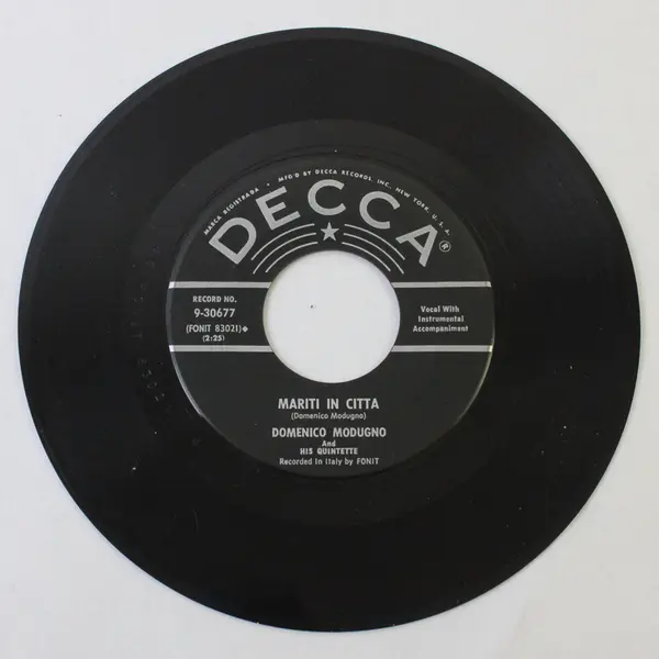 Domenico Modugno - Nel Blu Dipinto Di Blu / Mariti in Citta 7" Vinyl Record