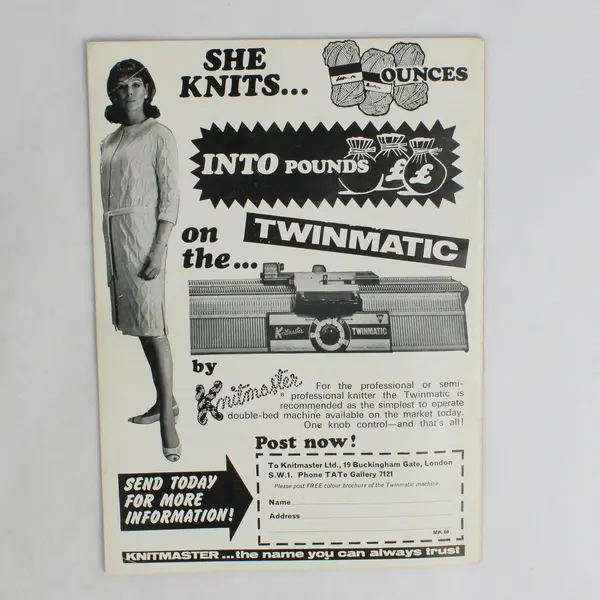 Vintage Modern Knitting Magazine Machine Knitting February 1969 Fashion-Makers