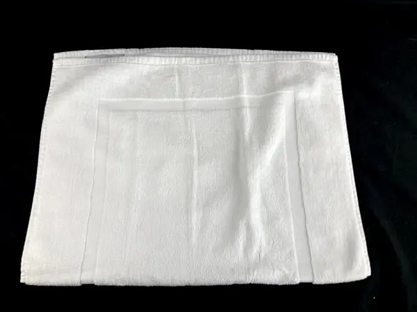 Tesino White Terry Cloth Bath Mat 100% Cotton Hotel Luxury Absorbent 23"x21.75"