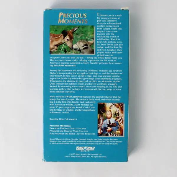 Marty Stouffer's Wild America: Precious Moments 1995 VHS Movie Tape King World