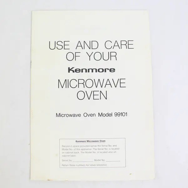 Lot Of 2 Kitchen Appliance Instruction Manuals For Microwave Oven & Freezer PB