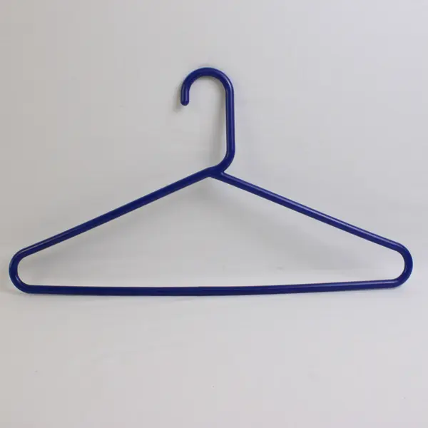 Lot of 10 Light & Dark Blue Plastic Clothes Hangers for Shirts and Pants