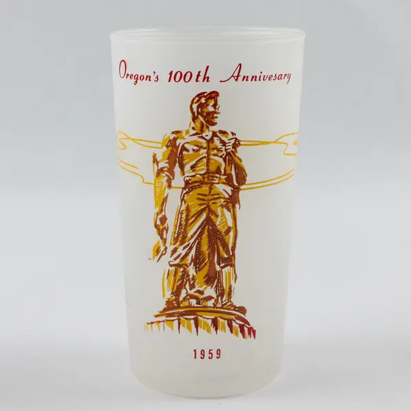 Lot of 3 Travel Souvenir and Commemorative Frosted Glass Tumblers