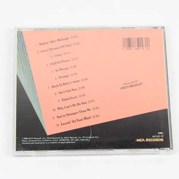Patsy Cline 12 Greatest Hits 1988 MCA Records