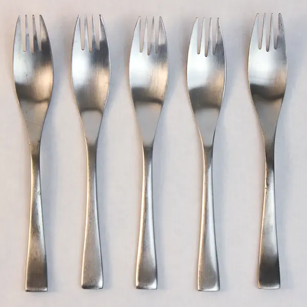 Lot Of 5 Cambridge Silver Strata (Stainless) Pattern Flatware Salad Forks 7.25"