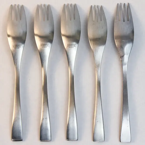 Lot Of 5 Cambridge Silver Strata (Stainless) Pattern Flatware Dinner Forks 8.25"