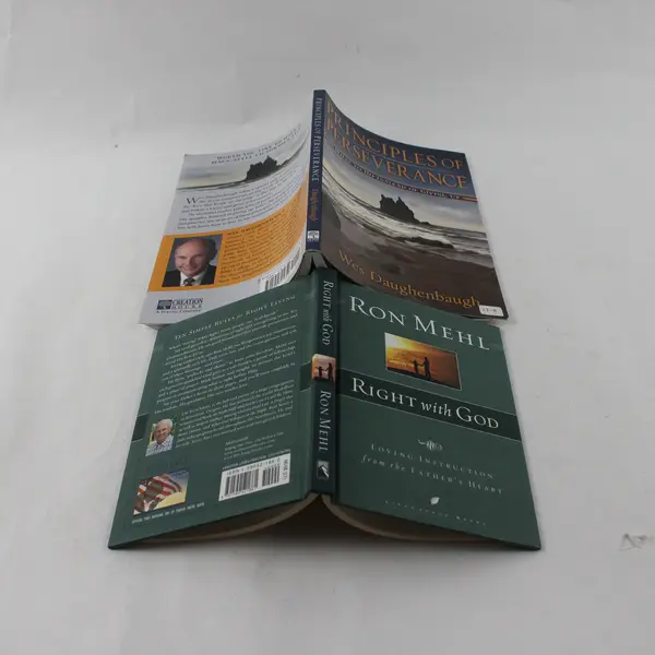 Lot of 2 Books: Right With God (Signed) Ron Mehl & Principles of Perseverance