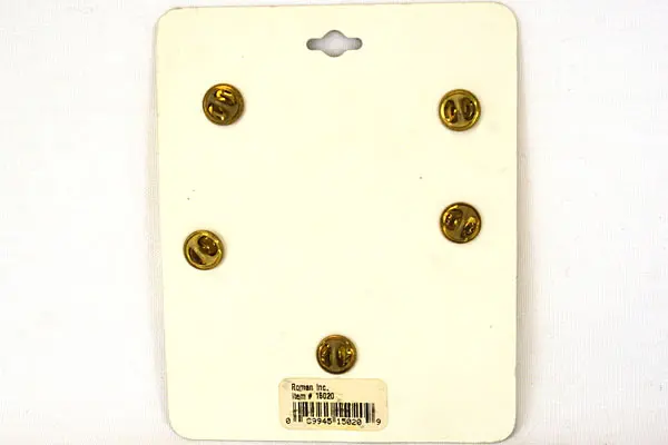Roman Inc. School Days 5 Pin Set - New Gold Tone Pins on Display Card