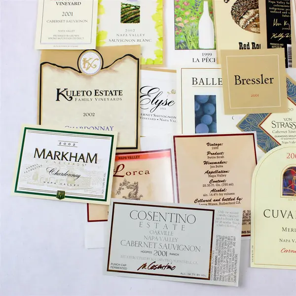 Lot Of 37 Napa Valley California Fine Wine Labels 1994-2003 Unused
