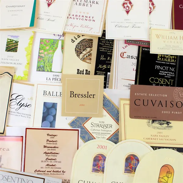 Lot Of 37 Napa Valley California Fine Wine Labels 1994-2003 Unused