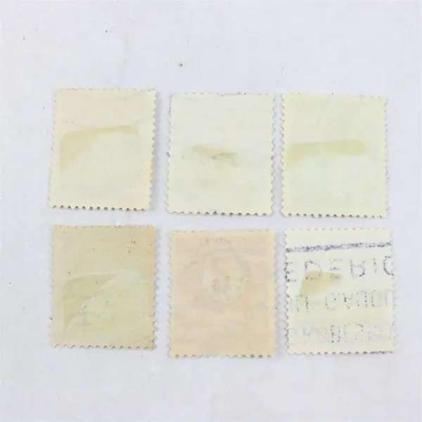 Lot Of 6 Denmark Wavy Line 2/4/5 ore Stamps Used Canceled 1910s