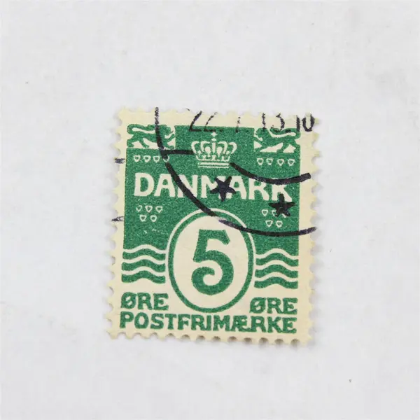Lot Of 6 Denmark Wavy Line 2/4/5 ore Stamps Used Canceled 1910s