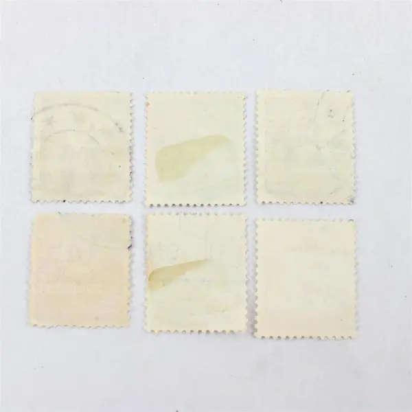 Lot Of 6 Denmark Wavy Line 5/10 Ore Stamps Used Canceled 1910s