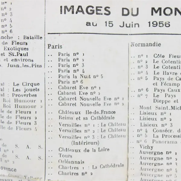 Vintage Lestrade Stereoview Catalog Brochure French 1960s