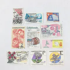 Lot Of 10 Czechoslovakia Space Commemorative Stamps CTO 1960s 1970s
