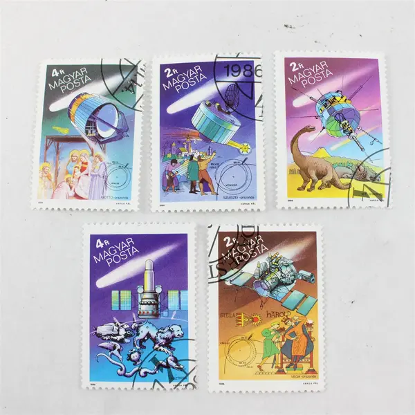 Lot Of 5 Hungary Halley's Comet Stamps Mint Canceled To Order 1986