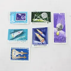 Lot Of 6 Hungary Spacecraft Stamps Mint Canceled To Order 1960s Mixed Series