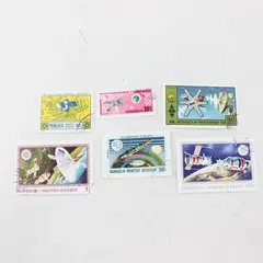 Lot Of 6 Mongolia Spacecraft Air Mail Stamps Mint Canceled To Order 1960s 1970s