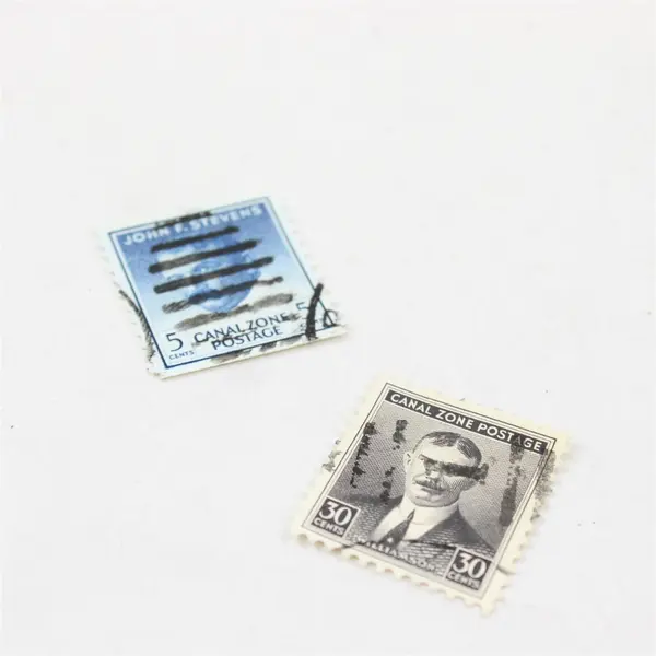 Lot Of 2 U.S. Canal Zone Stamps Used Canceled 1930s 1940s