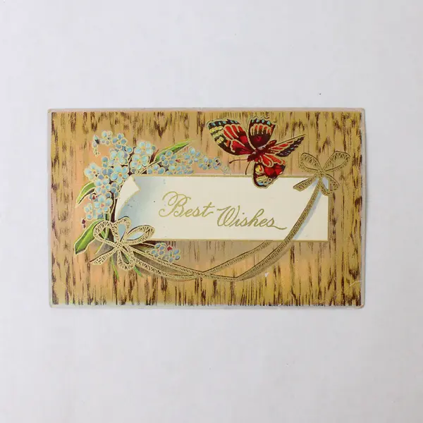 Lot Of 3 Vintage Best Wishes Flowers Postcards 1910s Double Postmarks
