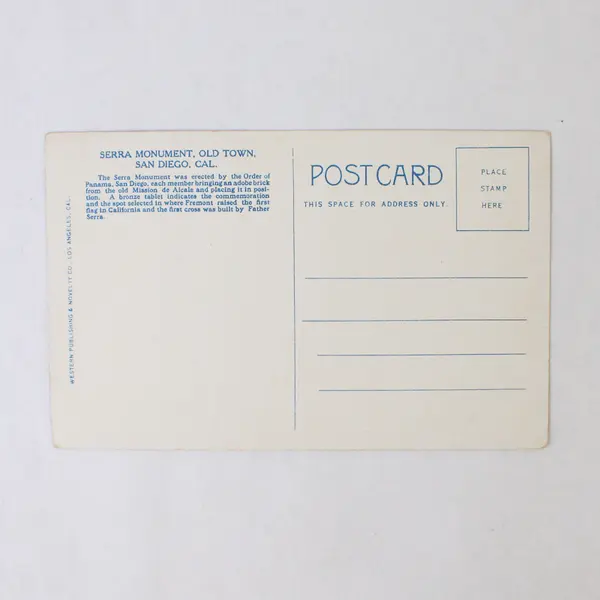 Lot Of 2 Vintage San Diego Calif Litho Postcards Lily Pond Serra Monument  