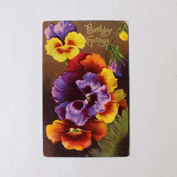 Lot Of 3 Vintage Circa 1910 Birthday Greetings Flowers Postcards