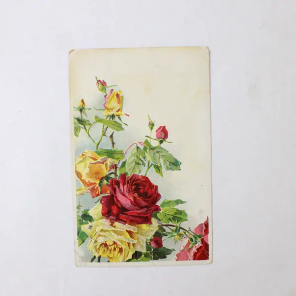 Lot Of 2 Vintage 1910 Floral Design Greeting Card Postcards