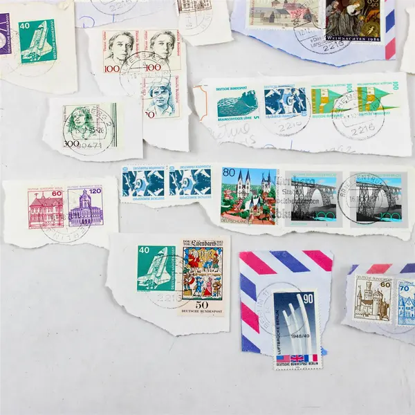 Lot Of 50 Germany Mixed Commemorative Stamps Used On Paper 1990s